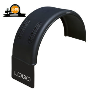 Parafango Termoplastico Premontato con Alette Nylon Ø48 e Paraspruzzo Antispray Personalizzato
