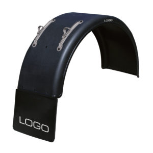 Parafango Termoplastico Premontato con Alette Zincate Ø42 con Paraspruzzo Personalizzato