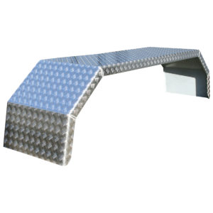 Parafango Spigolato Doppio Asse in Alluminio Mandorlato