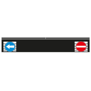 Paraspruzzo Lungo per Traverse Freccia/Divieto