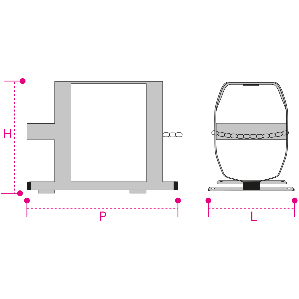 Dettagli tecnici - Supporto Zincato per Tanica Acqua 10 lt. con 4 Piedini