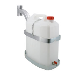 Tanica Acqua 25 lt. con Supporto Zincato Curvo Verticale