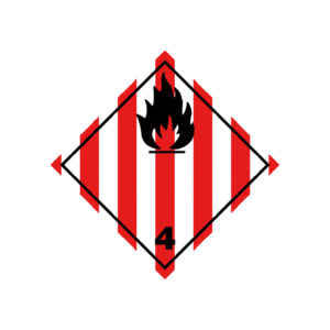 Adesivo Trasporto Solidi Infiammabili Classe 4