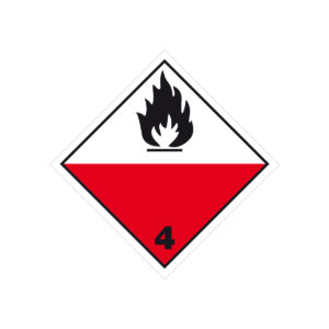 Adesivo Trasporto Sostenze Infiammabili Spontanee