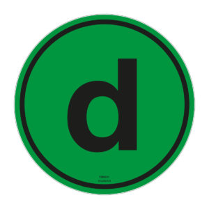 Adesivo Trasporto Prodotti Deperibili Rotondo Stampa Nera