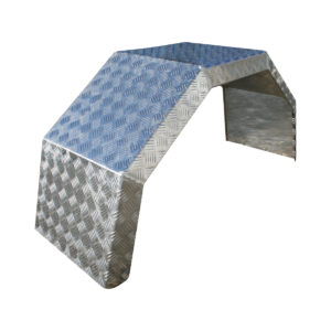 PARAFANGO SPIGOLATO IN ALLUMINIO MANDORLATO 3+1 ASSE SINGOLO